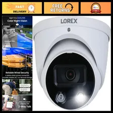 4K Outdoor IP Dome Security Camera | Smart Motion Detection | 2-Way Talk | Color