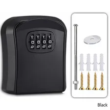 4 Digit Combination Wall Key Box Outdoor Key Safe B&B