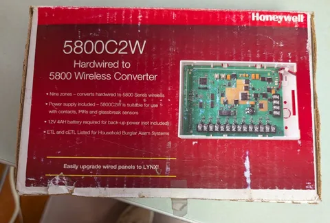 Honeywell 5800C2W Hardwired to 5800 Wireless Converter With Power Supply