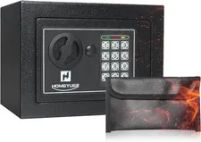 0.23 Cu Ft Digital Safe Box with Fireproof Bag Small Electronic Lock Box Home
