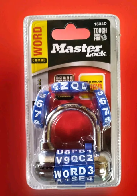 Master Lock Password Plus Combination-Keyless Lock Hardened Steel Blue/White