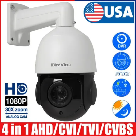 4 in 1 AHD/CVI/TVI/CVBS PTZ 2MP 30x Zoom IR Outdoor Speed Dome Security Camera