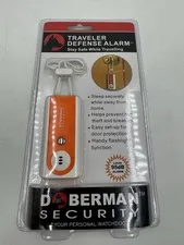 Doberman Security Portable Door Alarm w/ Flashlight Traveler Defense New Sealed