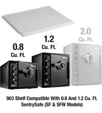 Sentrysafe Shelf Insert for SFW082 and SFW123 Fireproof and Waterproof Safes, Wh