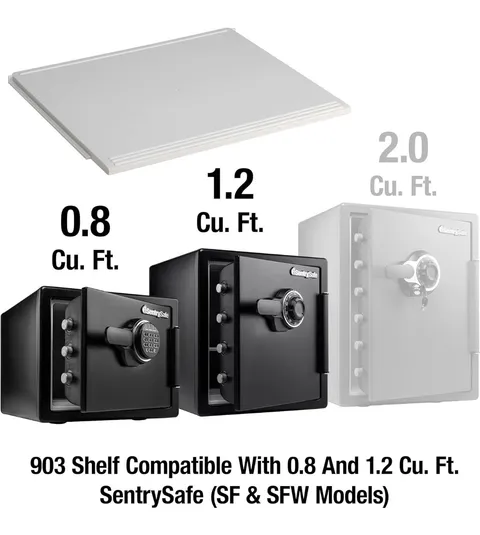 Sentrysafe Shelf Insert for SFW082 and SFW123 Fireproof and Waterproof Safes, Wh