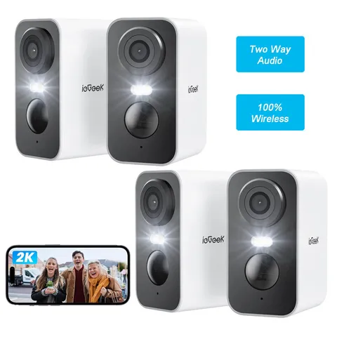 ieGeek 4-Pack Smart Security Camera 2K WiFi Outdoor Security Camera Wireless