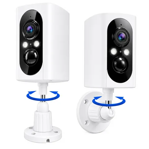 355° Pan Rotate Cameras 2 Pack, 2K Video, Security Cameras Wireless Outdoor