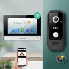 HOMSECUR WIFI Video Door Phone Intercom Doorbell Auto Snapshot Motion Detection