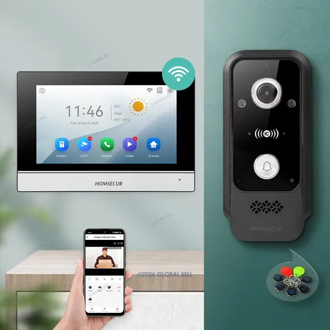 HOMSECUR WIFI Video Door Phone Intercom Doorbell Auto Snapshot Motion Detection