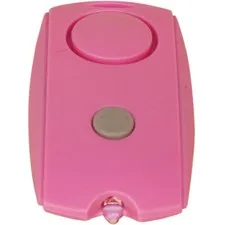 Personal Attack Safety Security Alarm Key Chain Flashlight, Belt Clip Pink Mini