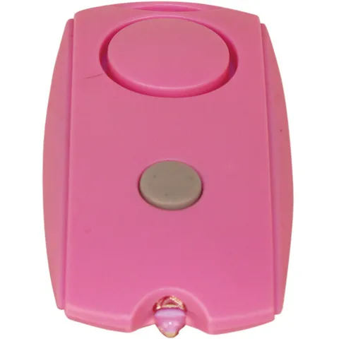 Personal Attack Safety Security Alarm Key Chain Flashlight, Belt Clip Pink Mini