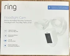 Ring Floodlight Cam Wired Plus HD Security Camera White - Brand New In Box