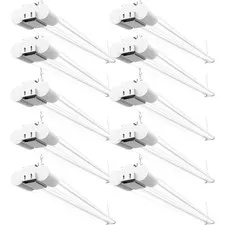 Sunco 10 Pack LED Shop Lights for Workshop 4FT, Linkable 10 Pack, 6000K White