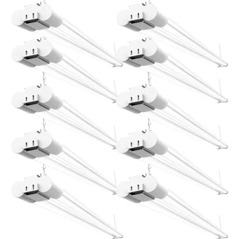 Sunco 10 Pack LED Shop Lights for Workshop 4FT, Linkable 10 Pack, 6000K White