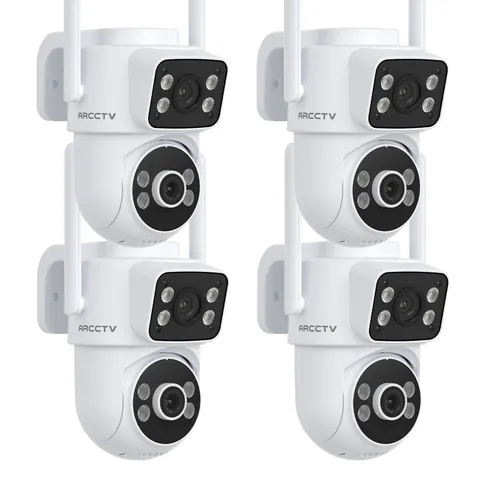 ARCCTV WIFI Dual Lens Security Cameras Outdoor Wireless Home Color Night Vision