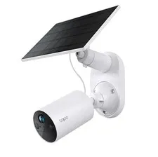 TP-Link 𝗧𝗮𝗽𝗼 SolarCam C402 Kit, Outdoor Battery Camera w/Solar Panel Base...
