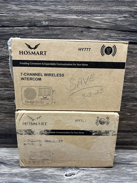 2x Hosmart HY777 Wireless Intercom System with 1/2 Mile Long Range 7-Channel