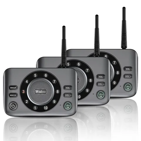 Hands-Free Intercoms Wireless for Home Business, Wuloo Upgrade Two Way Audio Int