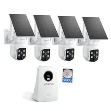 Solar Security Cameras Wireless Outdoor, 4MP Solar Powered Home Security SP1-4D