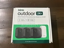 Blink Outdoor 2K+ Wireless Security Camera 3 Camera System (Black)