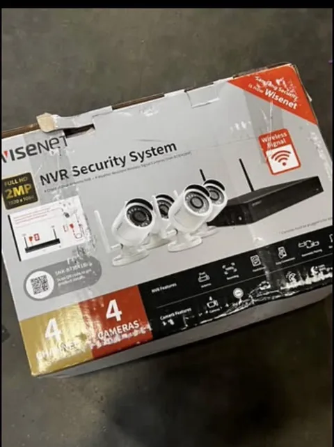 Wisenet SNK-B73041BW 1TB HD, 4 Bullet Cameras 1080p Dual Antenna Indoor/Outdoor