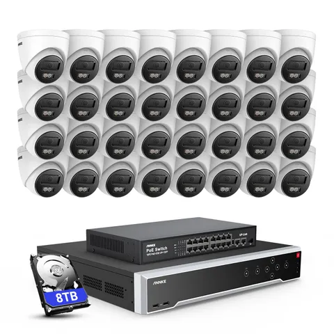 ANNKE 32CH 12MP NVR 4K POE Security IP Camera System Color Night Audio Recording