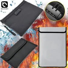 Fireproof Document Bag Waterproof Money Cash File Passport Pouch Safe Storage