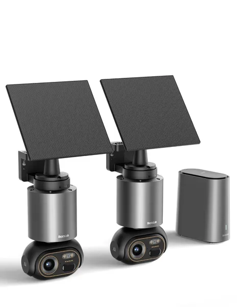 Cameras Wireless Outdoor, 2 Cam-Kit, 4K Color Night Vision, Solar Cameras for...