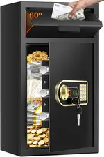6.0 Cuft Large Depository Drop Safe with Combination Lock & Keys