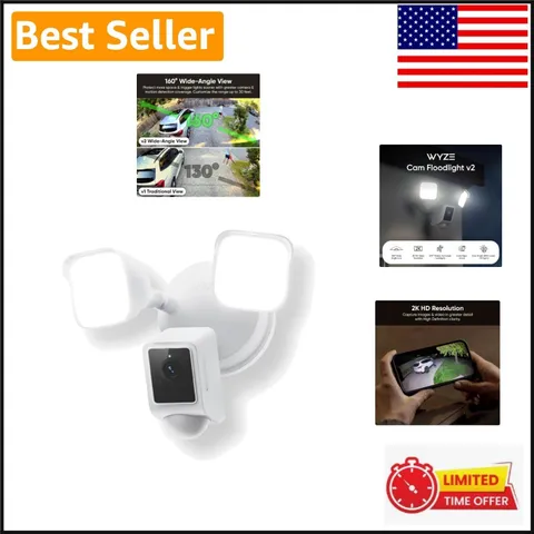 Advanced Floodlight Camera v2:  Weatherproof, 24/7 Recording & Two-way Audio