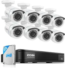 H.265+ Home Security Camera System with AI Human Vehicle Detection, 5MP 3K Lite