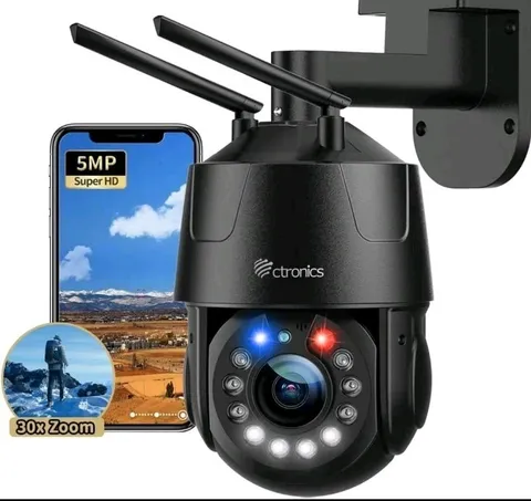 ctronics 5MP 30X Optischer Zoom Metall Überwachungskamera Aussen, 2,4/5GHz WLAN
