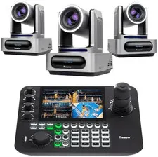 PTZ Camera and Controller Bundle/Kits - 30X Optical Zoom AI NDI PTZ Camera(3Pcs)