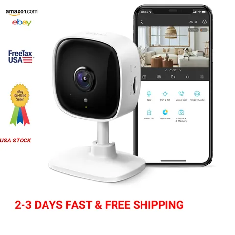 Indoor Security Camera 2K HD with Motion Detection Night Vision Two-Way Audio