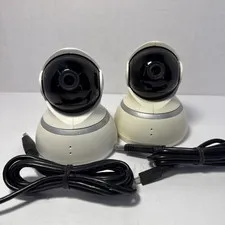 YI YHS 1080p Home Security Dome Camera w/ Adapter Power - Working Lot of 2