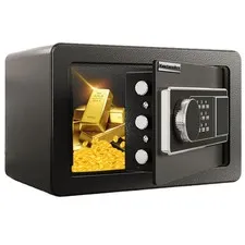 Small Home Safe Box with External Battery Box, Digital Keypad Safe, 0.5 Cubic...