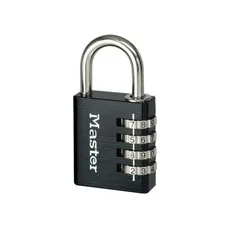 Master Lock 7640EURDBLK Black Finish 40mm 4-Digit Combination Lock