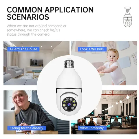 Smart Home Security PTZ Camera Wireless 360 Degree 1080p w/ Night Vision