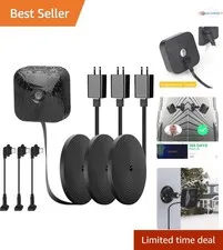 Power Cord 25ft Outdoor Waterproof Flat Cable for Blink Cameras 3 Pack