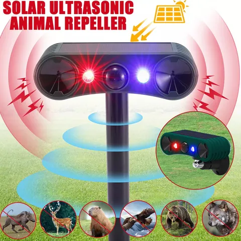 Outdoor Solar Wireless Motion Sensor Alarm Sound Detector 130db Loud Noise