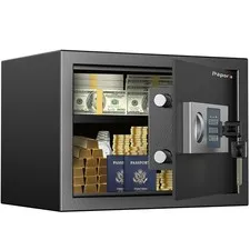 Digital Depository Safe for Home, Feet Safety Box, Lock Box for Money, Jewelr...