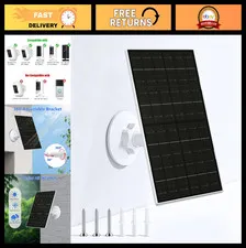 7W Solar Panel for Security Cameras, USB-C Adapter, 7.2FT Cable, IP65 Waterproof