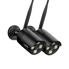 2-Pack Add-on System, 5MP Outdoor Wireless Bullet Cameras, Color Night Vision...