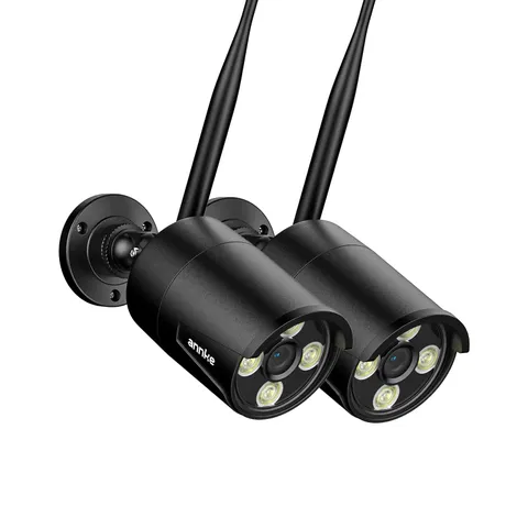 2-Pack Add-on System, 5MP Outdoor Wireless Bullet Cameras, Color Night Vision...