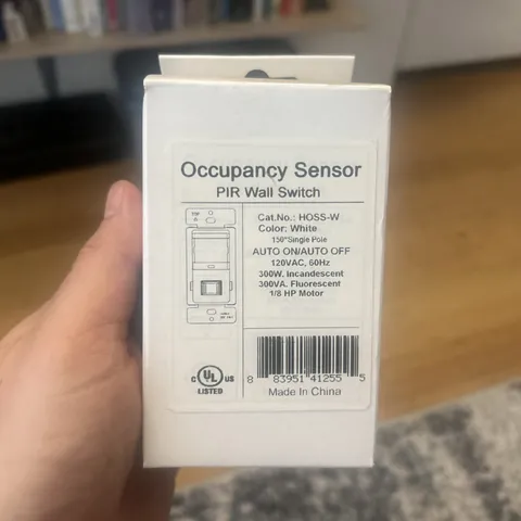 in Wall PIR Motion Sensor Light Switch, Occupancy Sensor Switch, On/Off Overr...