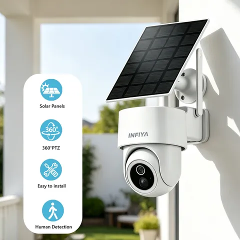 INFIYA L1 Solar Security Camera 2K Wireless Outdoor WiFi PIR Motion Alert Home