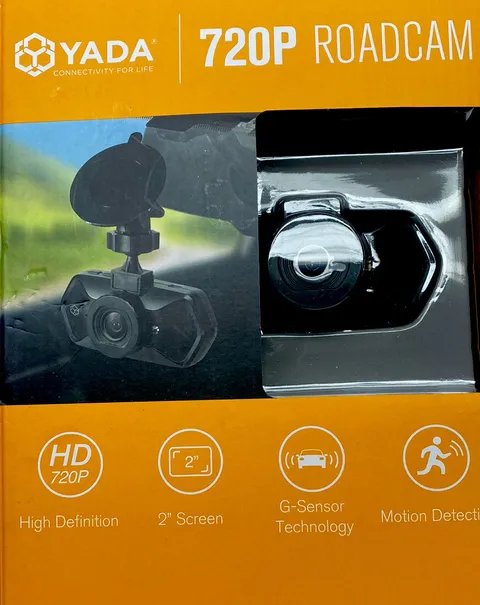 Yada Roadcam 720P Black Dash Camera - 120-Degree Wide Angle Lens, G-Sensor - NEW