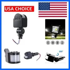 LED Outdoor 110-220V Infrared PIR Motion Sensor Detector Wall Light Switch 18...