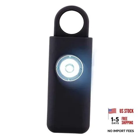 The Original Self Defense Siren Keychain for Women–Personal Alarm & Black