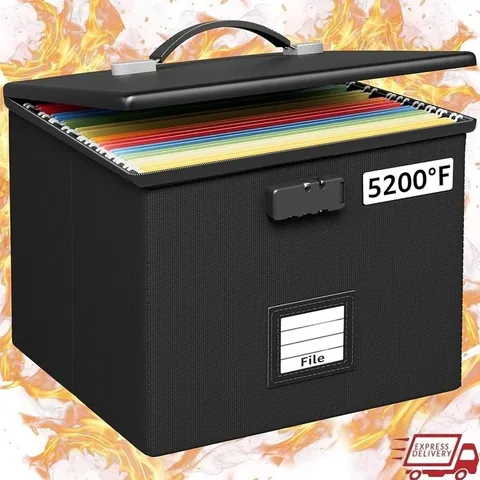 Fireproof Water Resistant File Box W/ Combination Lock Document Storage New